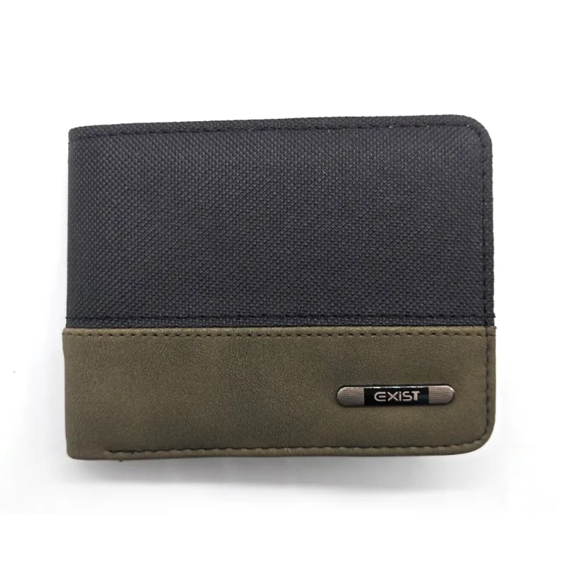 Poliéster misto toque suave Pu Bifold Cartetas para homens