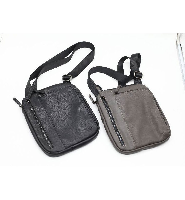 Bolsa de ombro masculina com design casual de couro PU