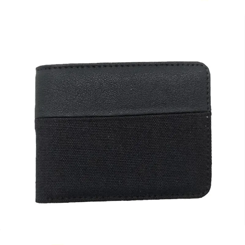 Carteira Bifold de Lona Mista PU para Homens