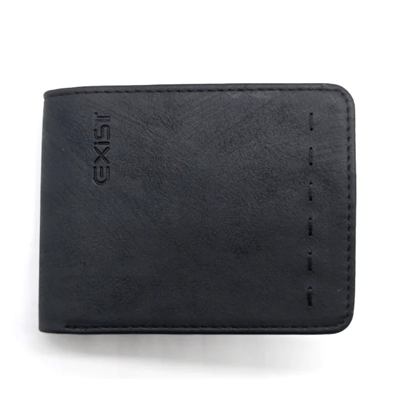 Design simples com carteiras bifold gravadas de logotipo para homens