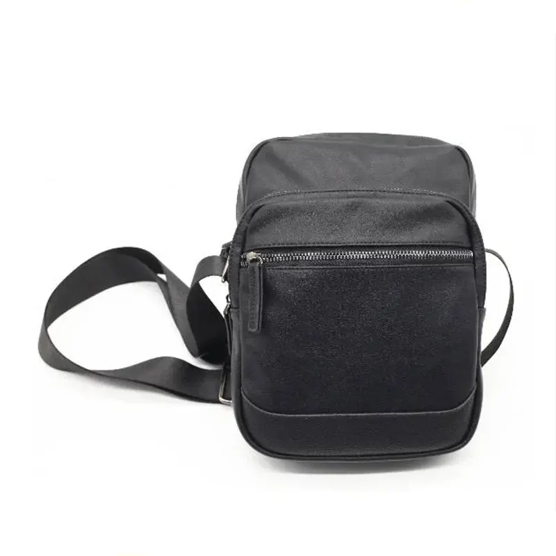 Bolsa de ombro masculina clássica de couro artificial macio PU